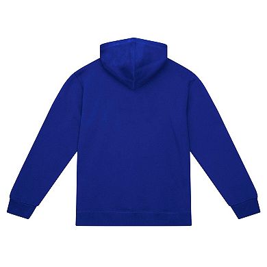 Men's Mitchell & Ness Royal Indianapolis Colts Helmet Logo Vintage Pullover Hoodie