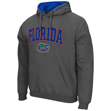 Men's Colosseum Charcoal Florida Gators Arch & Logo 3.0 Pullover Hoodie