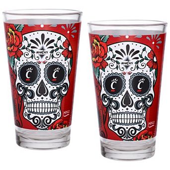 Cincinnati Bearcats Two-Pack 16oz. Dia De Los Muertos Pint Glass Set