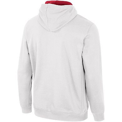 Men's Colosseum White Oklahoma Sooners Half-Zip Hoodie