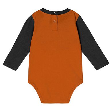Infant Black Texas Longhorns Double Up Long Sleeve Bodysuit & Pant Set