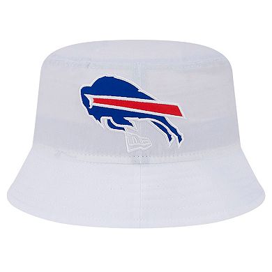 Men's New Era White Buffalo Bills Helmet Bucket Hat