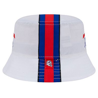 Men's New Era White Buffalo Bills Helmet Bucket Hat