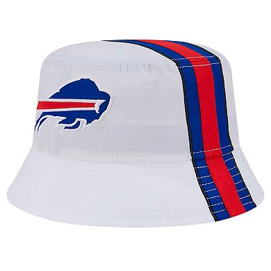 Men's New Era White Buffalo Bills Helmet Bucket Hat