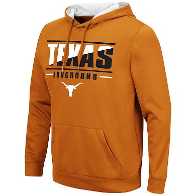 Men's Colosseum Texas Orange Texas Longhorns Slash Stack 2.0 Pullover Hoodie