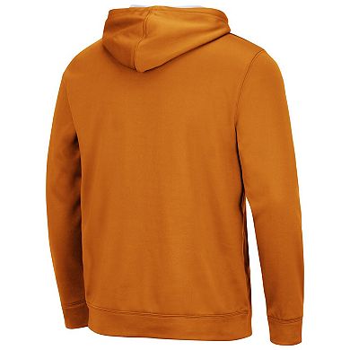 Men's Colosseum Texas Orange Texas Longhorns Slash Stack 2.0 Pullover Hoodie