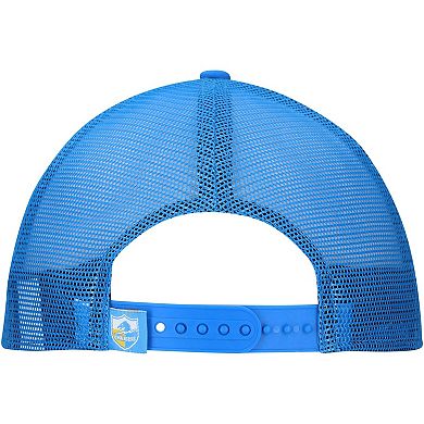 Men's New Era White/Powder Blue Los Angeles Chargers Distressed 9FIFTY A-Frame Snapback Hat