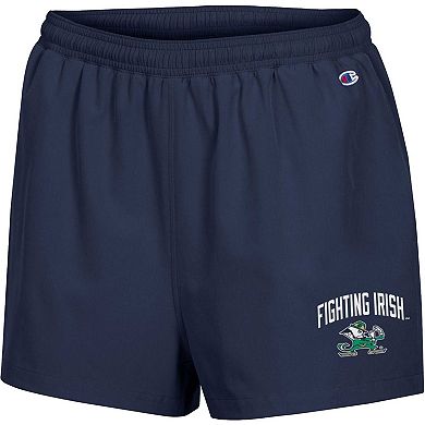 Women's Champion Navy Notre Dame Fighting Irish Football Fan High Waist Shorts