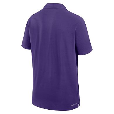Men's Nike Purple LSU Tigers Sideline Woven Performance Polo
