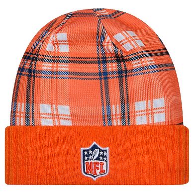 Men's New Era Orange Denver Broncos Sideline Statement Cuffed Knit Hat