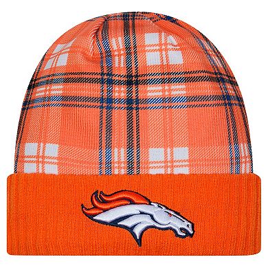 Men's New Era Orange Denver Broncos Sideline Statement Cuffed Knit Hat