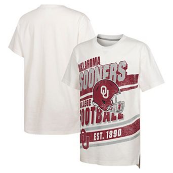 Youth Outerstuff White Oklahoma Sooners Let's Get Loud Oversized T-Shirt