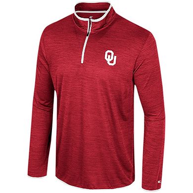 Men's Colosseum Crimson Oklahoma Sooners Wright Quarter-Zip Windshirt