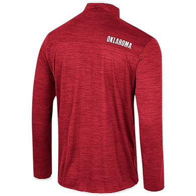 Men's Colosseum Crimson Oklahoma Sooners Wright Quarter-Zip Windshirt