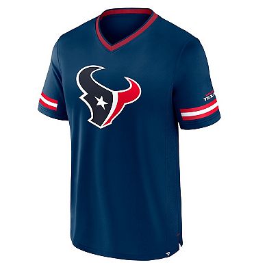 Men's Fanatics Navy Houston Texans Stripe Stacking T-Shirt