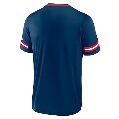 Men's Fanatics Navy Houston Texans Stripe Stacking T-Shirt