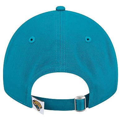 Women's New Era Teal Jacksonville Jaguars Throwback Main Core Classic 2.0 9TWENTY Adjustable Hat