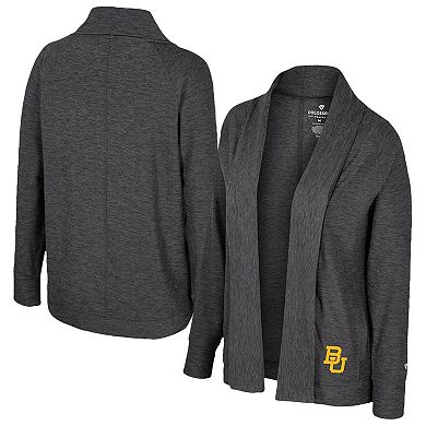 Women's Colosseum Charcoal Baylor Bears Dash Cardigan