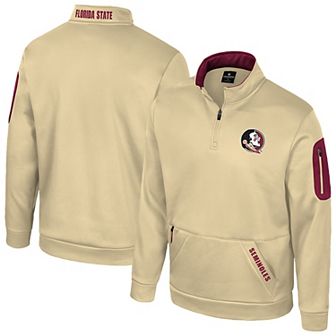 Men's Colosseum Gold Florida State Seminoles Mainframe Quarter-Zip Fleece Jacket