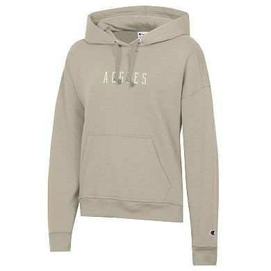 Women's Champion Cream Texas A&M Aggies Wordmark Powerblend Pullover Hoodie
