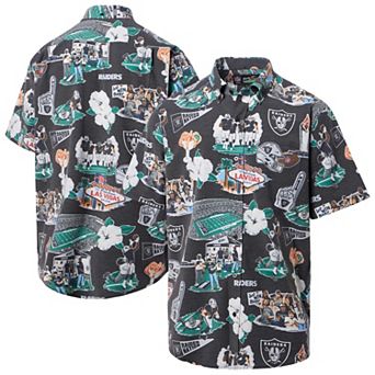 Men's Reyn Spooner Black Las Vegas Raiders Scenic Button-Down Shirt
