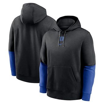 Men's Nike Black/Royal Duke Blue Devils Sideline Club Pullover Hoodie