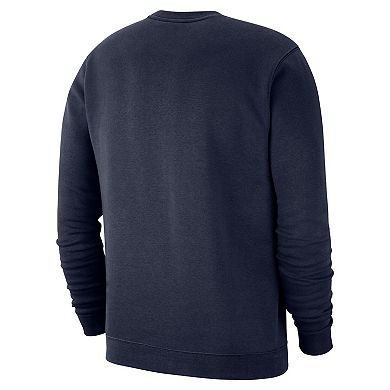 Men's Nike Navy Virginia Cavaliers Arched Logo Club Fleece Pullover Sweatshirt