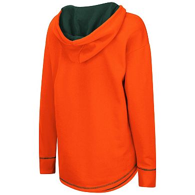 Women's Colosseum Orange Miami Hurricanes Tunic Pullover Hoodie
