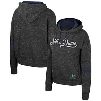 Women's Colosseum Charcoal Notre Dame Fighting Irish Catherine Speckle Pullover Hoodie