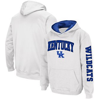 Youth Colosseum White Kentucky Wildcats 2-Hit Pullover Hoodie
