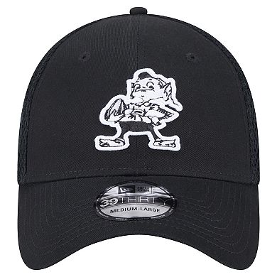 Men's New Era Black Cleveland Browns Main Neo 39THIRTY Flex Hat