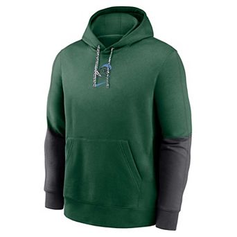 Men's Nike Green Tulane Green Wave 2024 Sideline Club Pullover Hoodie