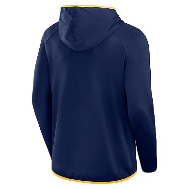 Men's Fanatics Navy/Gold Cal Bears Transitional Hoodie T-Shirt