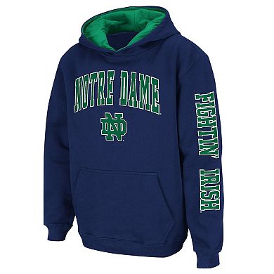 Youth Colosseum Navy Notre Dame Fighting Irish 2-Hit Team Pullover Hoodie