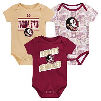 Newborn Garnet Florida State Seminoles Sunday Comics 3-Pack Bodysuit Set