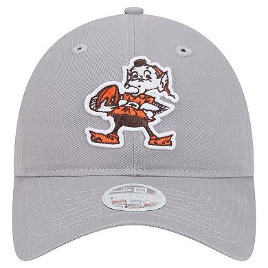 Women's New Era Gray Cleveland Browns Main 9TWENTY Adjustable Hat