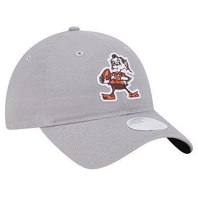 Women's New Era Gray Cleveland Browns Main 9TWENTY Adjustable Hat