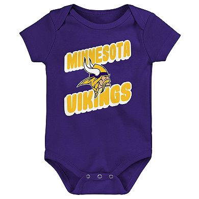 Infant Minnesota Vikings Play Day Three-Pack Bodysuit Set