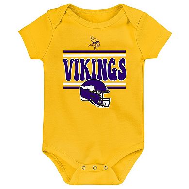Infant Minnesota Vikings Play Day Three-Pack Bodysuit Set