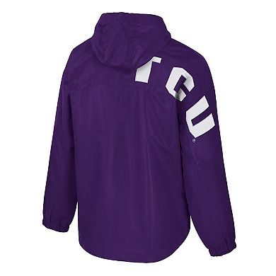 Men's Colosseum Purple TCU Horned Frogs Reloaded Anorak Half-Zip Jacket