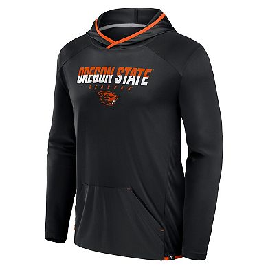 Men's Fanatics Black/Orange Oregon State Beavers Transitional Hoodie T-Shirt