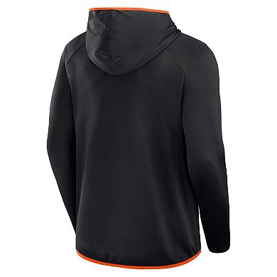 Men's Fanatics Black/Orange Oregon State Beavers Transitional Hoodie T-Shirt