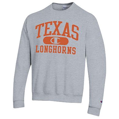 Men's Champion Heather Gray Texas Longhorns Arch Pill Sweatshirt