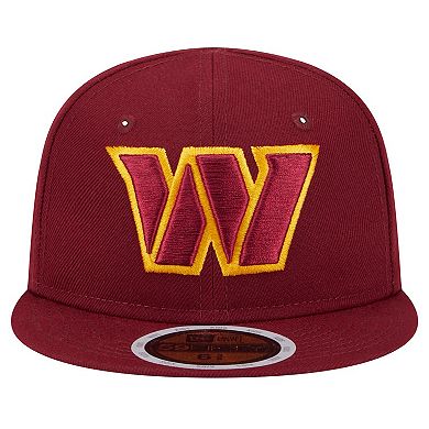 Youth New Era Burgundy Washington Commanders Main 59FIFTY Fitted Hat