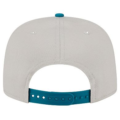 Men's New Era Stone/Aqua Miami Dolphins Athletic Golfer Snapback Hat
