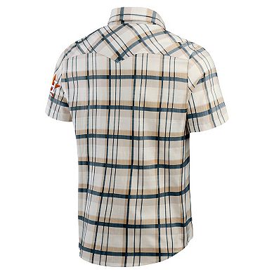 Men's Darius Rucker Collection by Fanatics Navy Houston Astros Plaid Full-Snap Shirt