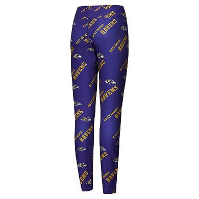 Women's Concepts Sport Purple Baltimore Ravens Breakthrough Allover Print Knit Leggings