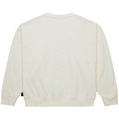 Women's Mitchell & Ness Cream Oakland Raiders Throwback Logo 3.0 Pullover Sweatshirt