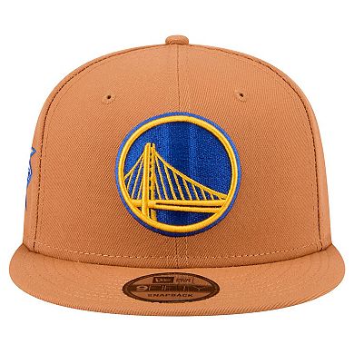 Men's New Era Tan Golden State Warriors Color Pack 9FIFTY Snapback Hat