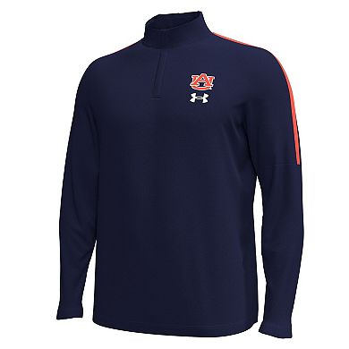 Men's Under Armour Navy Auburn Tigers Playoff Performance Quarter-Zip Jacket